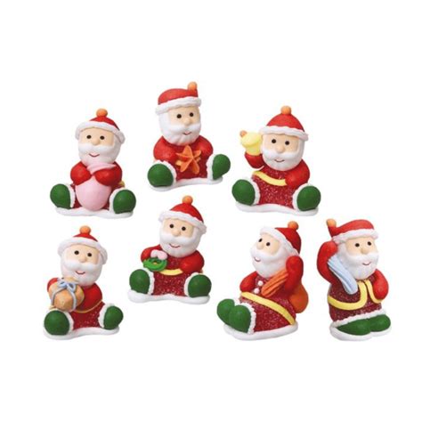 Edible Decorations For Santa Claus Log Set Of 3