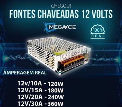 Fonte Chaveada 12v 10a Real 120w Bivolt Original MercadoLivre