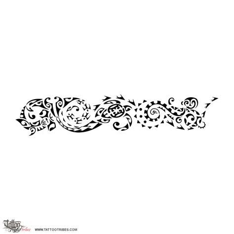 Ngaru (Waves) waves turtle original Polynesian tattoo design