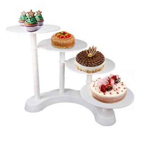 Support à Gâteau Présentoir à Gâteau Présentoir à Cupcake 4 Plateaux