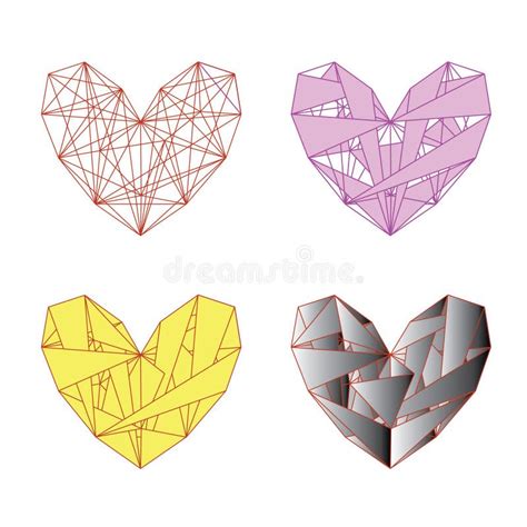 Heart Of Triangles Stock Image Image Of Geometry Vector 260212361