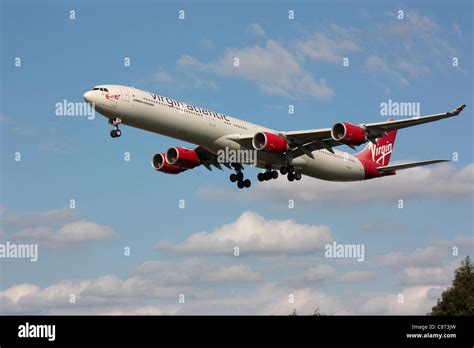 Virgin Atlantic Airways Airbus A340-600 four engine long range ...