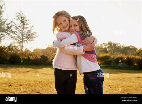 Were The Best Of Friends Portrait Of Two Little Girls Having Fun