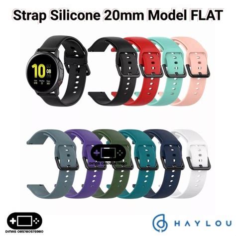 Sa Strap Silicone Mm Flat Haylou Ls Rs Plus Ls Silikon Tali Jam