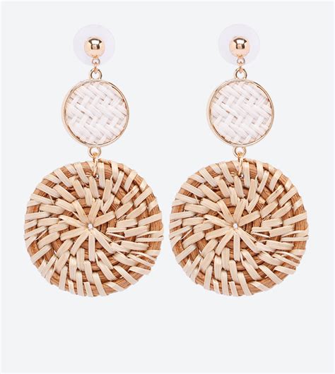 Buy Aldo Accessories Circular Shaped Woven Drop Earrings Nude In Nude ThStreet UAE