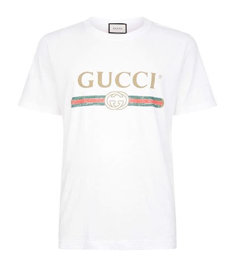 Gucci Fake Logo T Shirt In White For Men Lyst