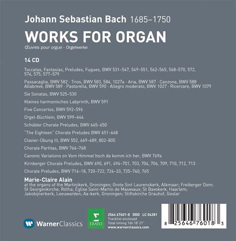 Bach JS Complete Organ Works Μουσική Προσφορά