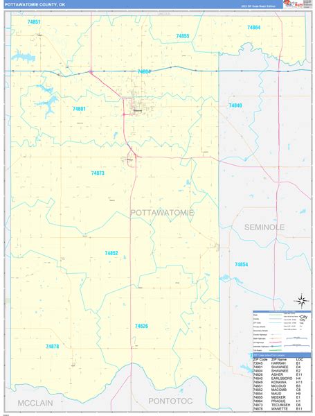 Maps of Pottawatomie County Oklahoma - marketmaps.com