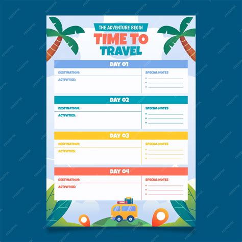 Free Printable Itinerary Template - prntbl.concejomunicipaldechinu.gov.co