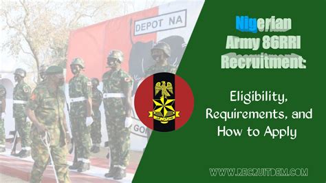 Nigerian Army 86rri Recruitment 20232024 How To Apply Recruitdem