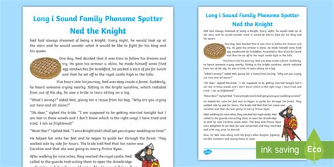 Igh Ie I E Y Phoneme Spotter Story Worksheet Teacher Made