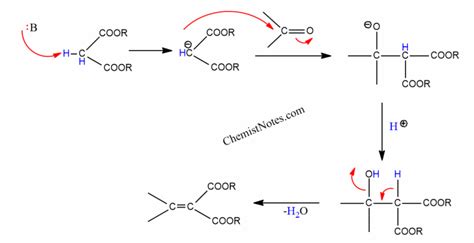 Knoevenagel condensation: easy Mechanism, uses - Chemistry Notes