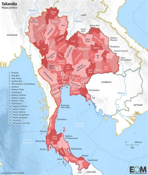 El mapa político de Tailandia Mapas de El Orden Mundial EOM