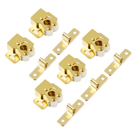 Set Of 5 Cupboard Cabinet Door Catches Twin Roller Closet Catch Double