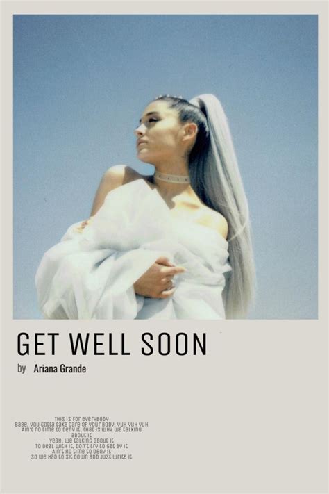 Ariana Grande Get Well Soon Music Poster