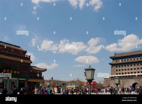 Qianmen Street Beijing China Stock Photo Alamy