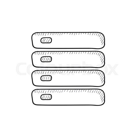 Computer Server Vector Sketch Icon Stock Vector Colourbox
