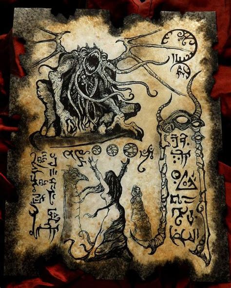 Rites Of Tsathoggua Cthulhu Larp Necronomicon Scrolls Dark Etsy