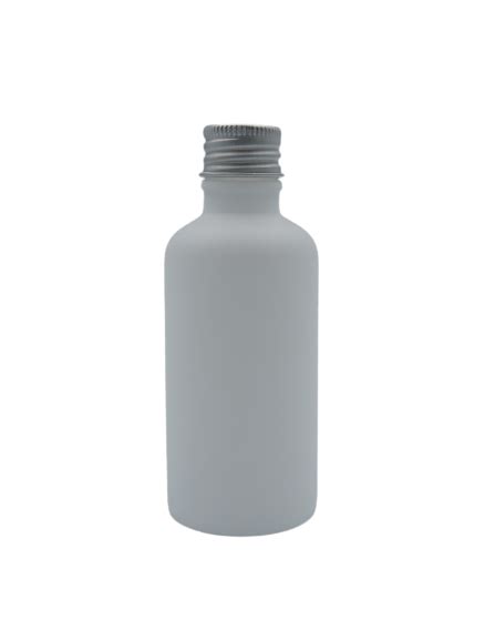 50ml Matte White Glass Bottles With Aluminium Cap Box Of 264 Rapid Labs