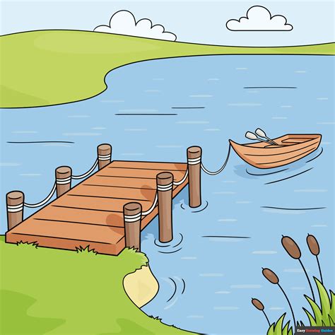 How To Draw A Dock Really Easy Drawing Tutorial