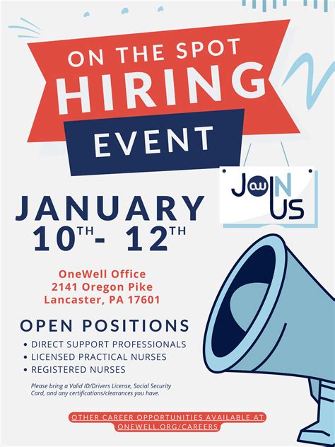 Onewells On The Spot Hiring Event Onewell