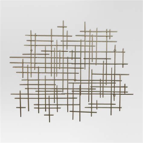 36x30 Mid Century Metal Wall Décor Gold Project 62™ Decorative