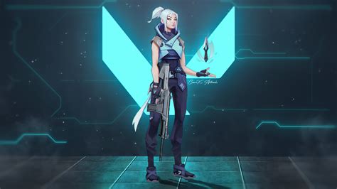 Valorant Jett Valorant Video Game Girls Weapon Standing Science Fiction