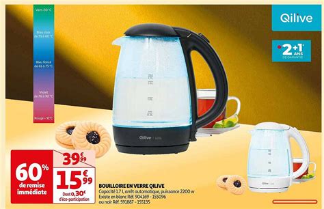 Promo Bouilloire En Verre Qilive Chez Auchan Icatalogue Fr