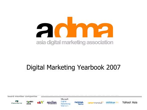 Adma Digital Marketing Yearbook 2007 Ppt