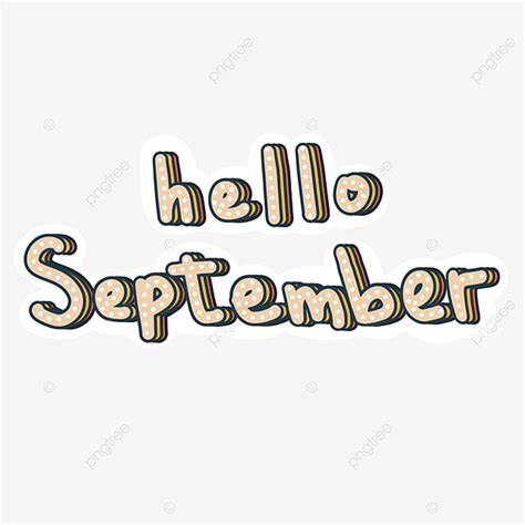 Hello September Clipart Hd Png Simple Outline Hello September Hand