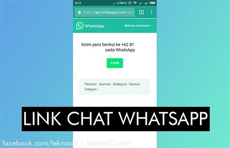 Cara Membuat Link WhatsApp Langsung Ke Chat Tanpa Perlu Simpan Kontak