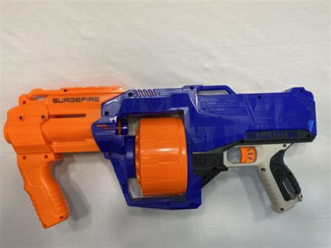 Nerf N Strike Elite Surgefire Tommy Gun 15 Shot Pump Action Very Nice Condition 630509684533 Ebay