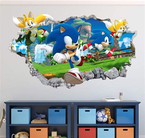 Amazon Sonic Wall Decal Art Decor D The Hedgehog Smashed Sticker