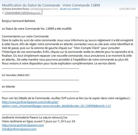 Exemple De Mail De Relance