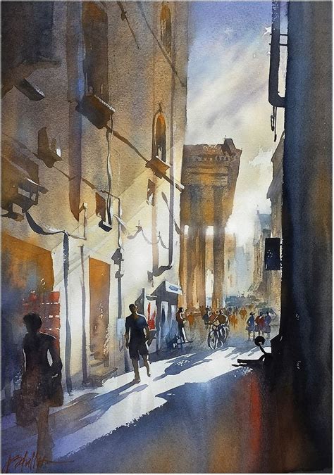 Thomas W Schaller Art Thomas Watercolor Architecture Painting