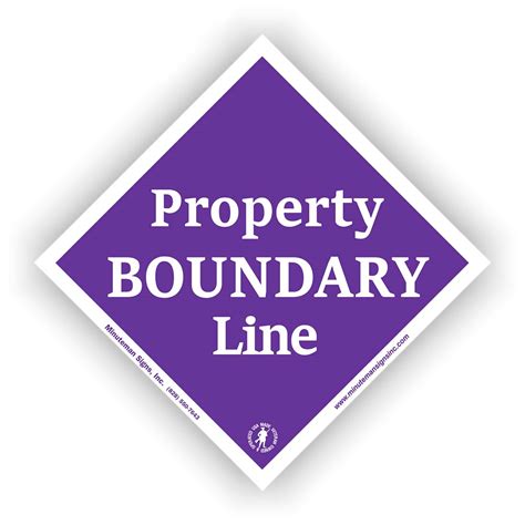 Diamond Purple Aluminum Boundary Marker Posted Sign No Trespassing Signs