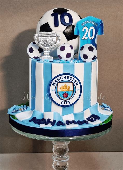 There Is A Cake That Has Soccer Balls On It