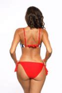 Extra push up bandeau levehető pántos bikini vidám színekben