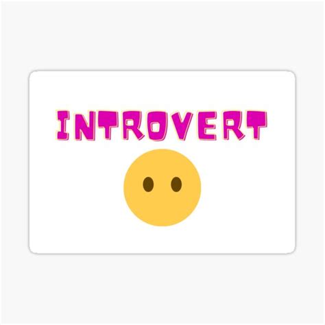 Introvert Emoji Design Sticker For Sale By Sandraven Redbubble