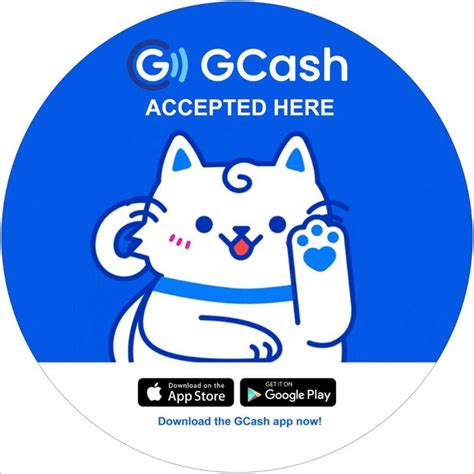 Gcash Accepted Here Vynil Sticker Waterproof Diamer Gcash Cash In