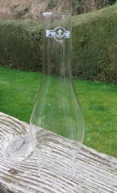 VINTAGE DUPLEX OVAL Bulge Glass Oil Lamp Chimney 64mm 2 1 2 Anchor