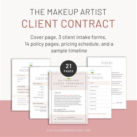 Makeup Artist Contract Agreement Template Saubhaya Makeup