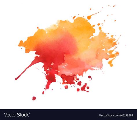 Abstract red and orange watercolor brush stroke Vector Image