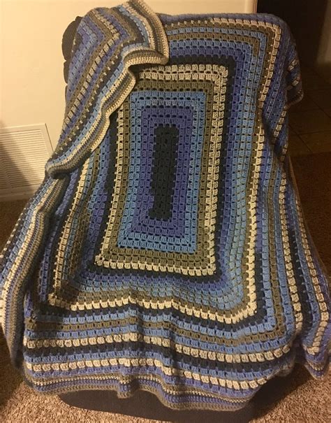 Crochet Rectangle Granny Afghan Pattern Tutorial