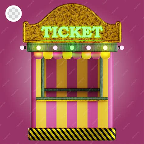 premium psd ticket booth
