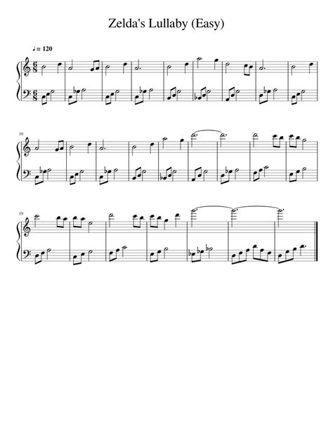 Zelda S Lullaby Easy Sheet Music For Piano Download Free In Pdf Or Midi