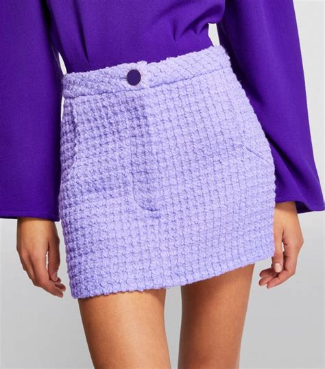 Womens Rowen Rose Purple Tweed Mini Skirt Harrods Uk