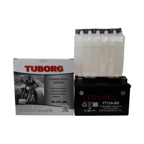 AKUMULATOR MOTOCYKLOWY TUBORG AGM YT12A BS 12V 10AH 180A Akumulatory