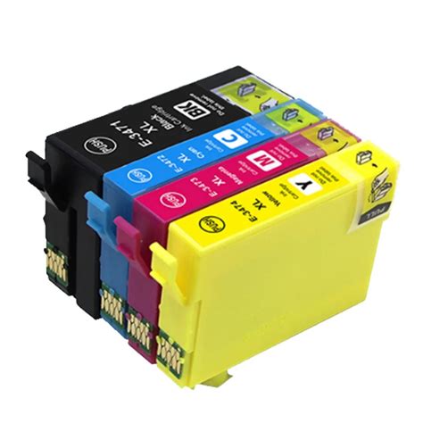 4 Compatible Ink Cartridge 34XL T3471 T3472 T3473 T3474 For Epson