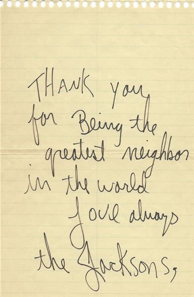 Lot Detail Michael Jackson Rare Handwritten Note Signed The Jacksons